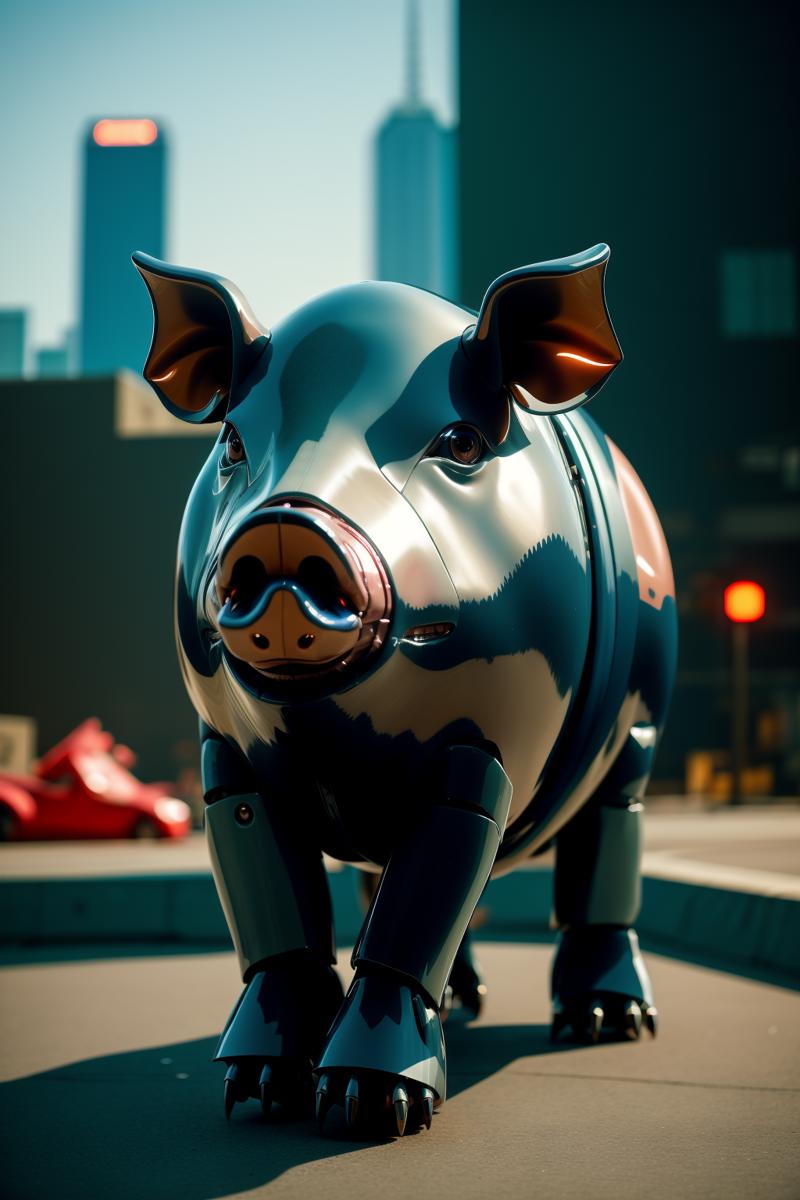 02991-2443867337-sleek black stealth mechanical pig,cyberpunk city in background,.png